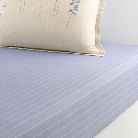 Azure Mist Bedding by Hugo Boss Home Fitted Sheet King 79 x 81 MIST at FIG LINENS AND HOME 6