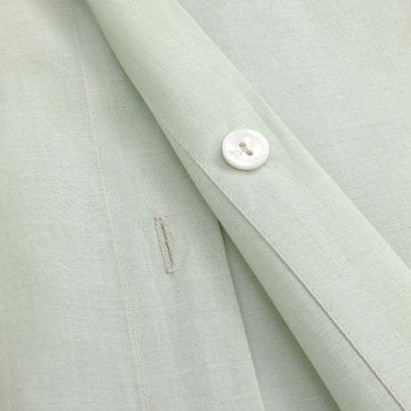 Duvet Cover Closure Detail - Batiste Amande Bedding by Yves Delorme at Fig Linens and Home 