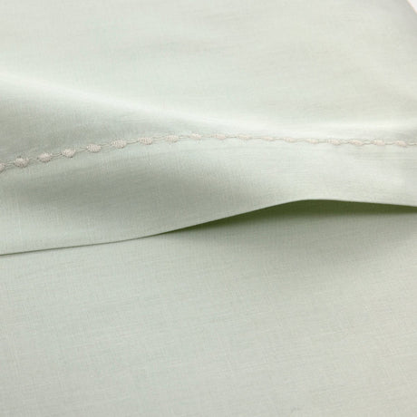 Flat Sheet Embroidery - Batiste Amande Bedding by Yves Delorme at Fig Linens and Home 