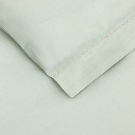 Pillowcase Detail - Batiste Amande Bedding by Yves Delorme at Fig Linens and Home 