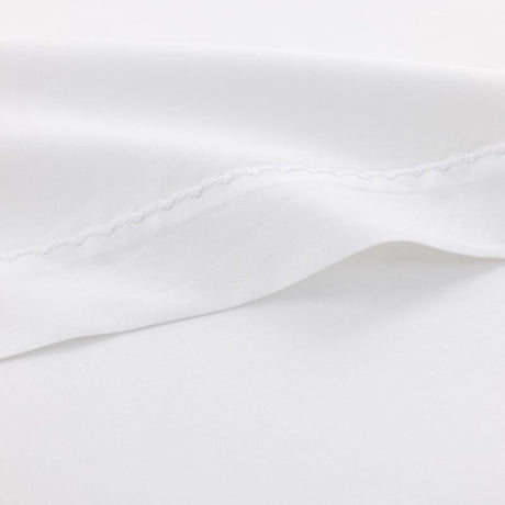 Batiste Blanc White Bedding by Yves Delorme Fitted Sheet Queen 63 x 81 Blanc at FIG LINENS AND HOME 15
