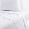 Batiste Blanc White Bedding by Yves Delorme Flat Sheet Full/Queen 94 x 116 Blanc at FIG LINENS AND HOME 3