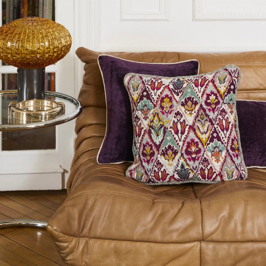 Bizance Opera Decorative Pillow by Yves Delorme Decorative Pillow 18" x 18" Opera at FIG LINENS AND HOME 2