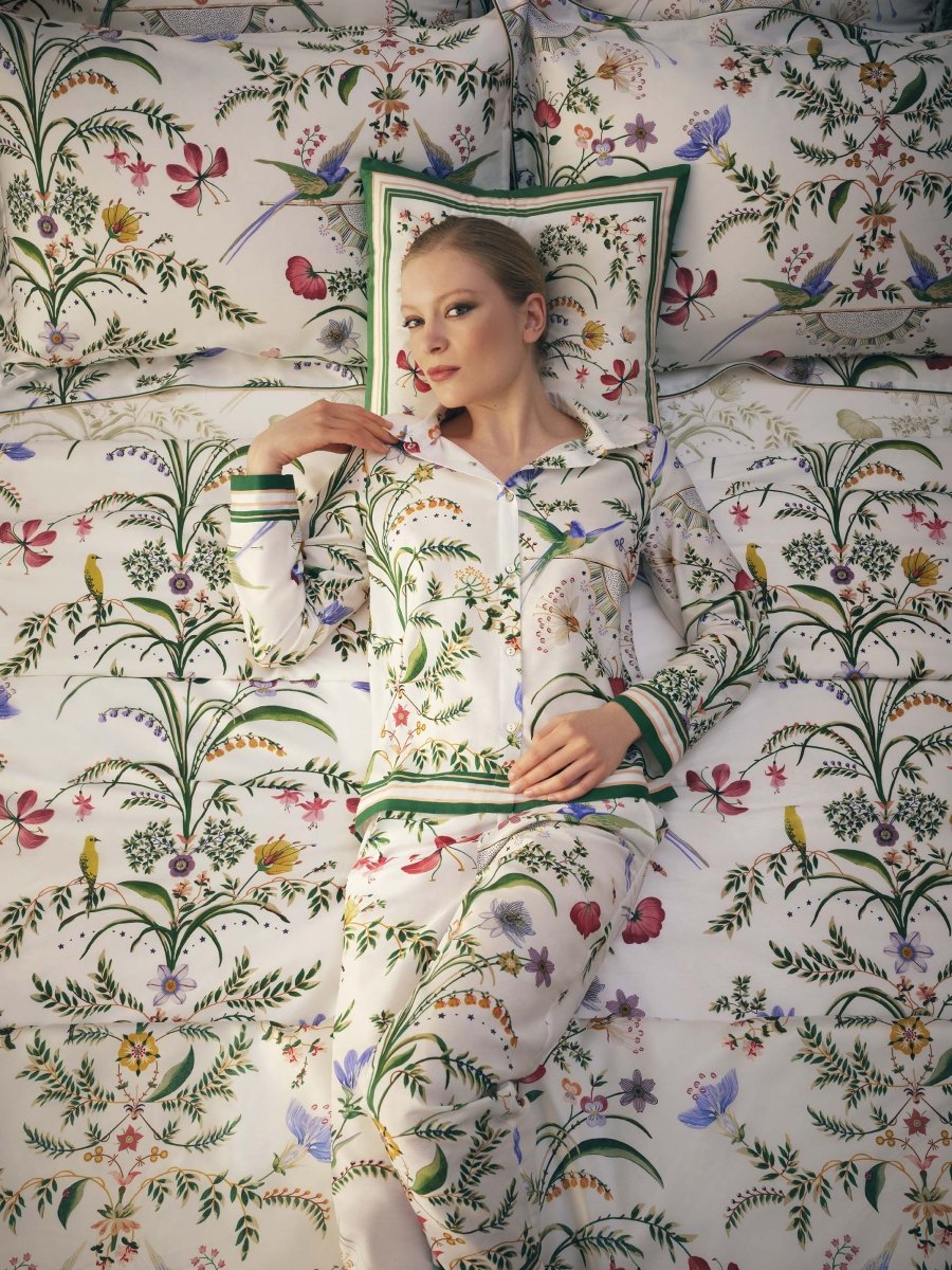 Botanic Duvet Cover by Yves Delorme King Duvet Cover Multi at FIG LINENS AND HOME 6