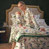 Botanic Silk Counterpane by Yves Delorme Counterpane 87" x 53" Multi at FIG LINENS AND HOME 3