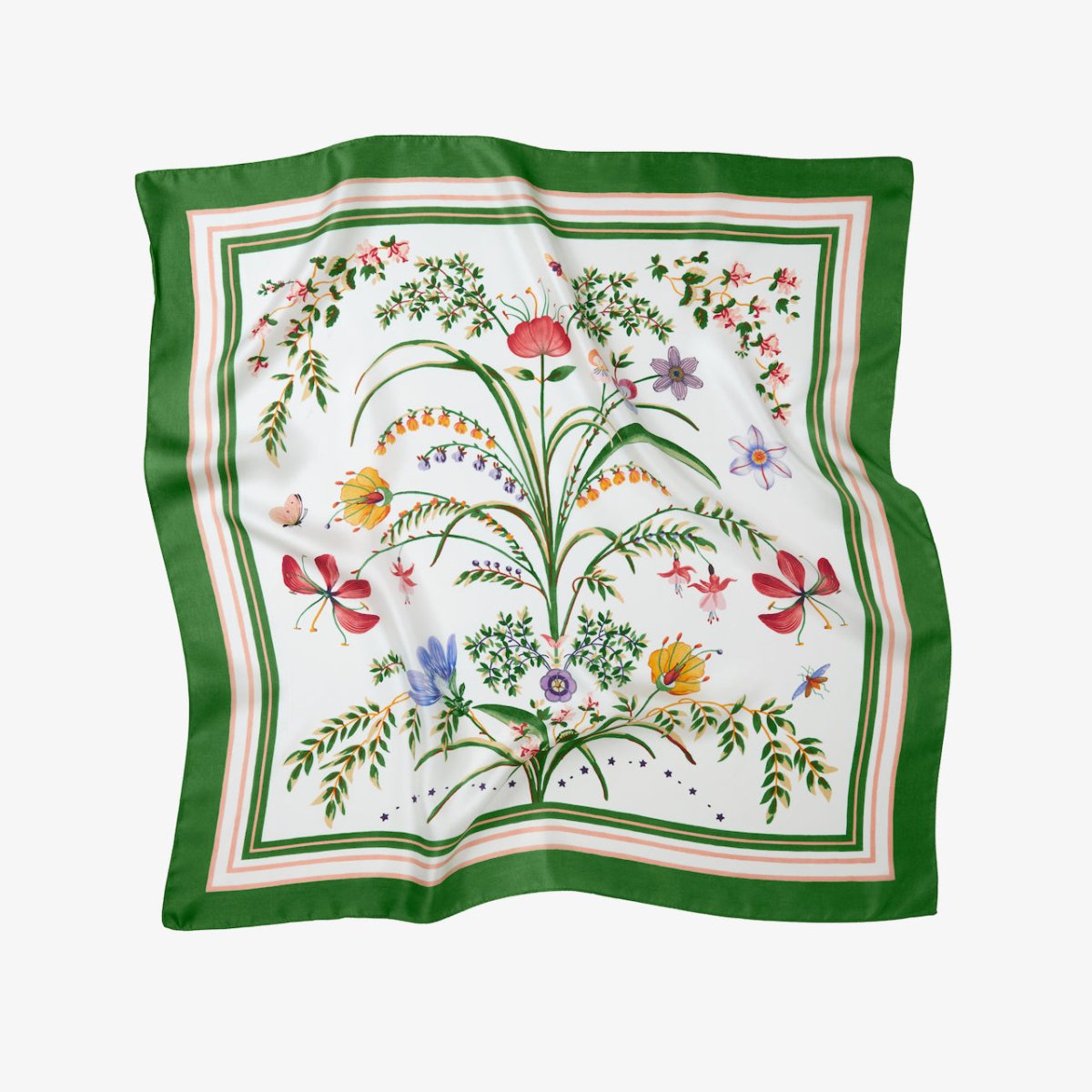 Botanic Silk Scarf by Yves Delorme Scarf 26" x 26" Multi at FIG LINENS AND HOME 2