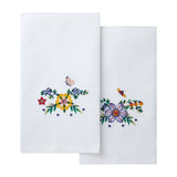 Botanic Towels by Yves Delorme 2 Embroidered Waffle Fingertip Towels Multi at FIG LINENS AND HOME 7