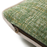 Brume Lichen Decorative Pillows by Yves Delorme - Zipper view at Fig linens and home