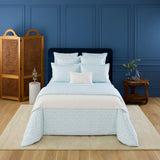 Capri Aqua Organic Bedding by Yves Delorme Duvet Cover King 111 x 92 Aqua at FIG LINENS AND HOME 2