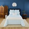 Capri Aqua Organic Bedding by Yves Delorme Duvet Cover King 111 x 92 Aqua at FIG LINENS AND HOME 1