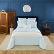 Capri Aqua Organic Bedding by Yves Delorme Duvet Cover King 111 x 92 Aqua at FIG LINENS AND HOME 1