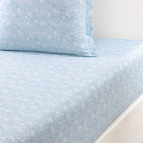 Capri Aqua Organic Bedding by Yves Delorme Fitted Sheet King 79 x 81 Aqua at FIG LINENS AND HOME 6