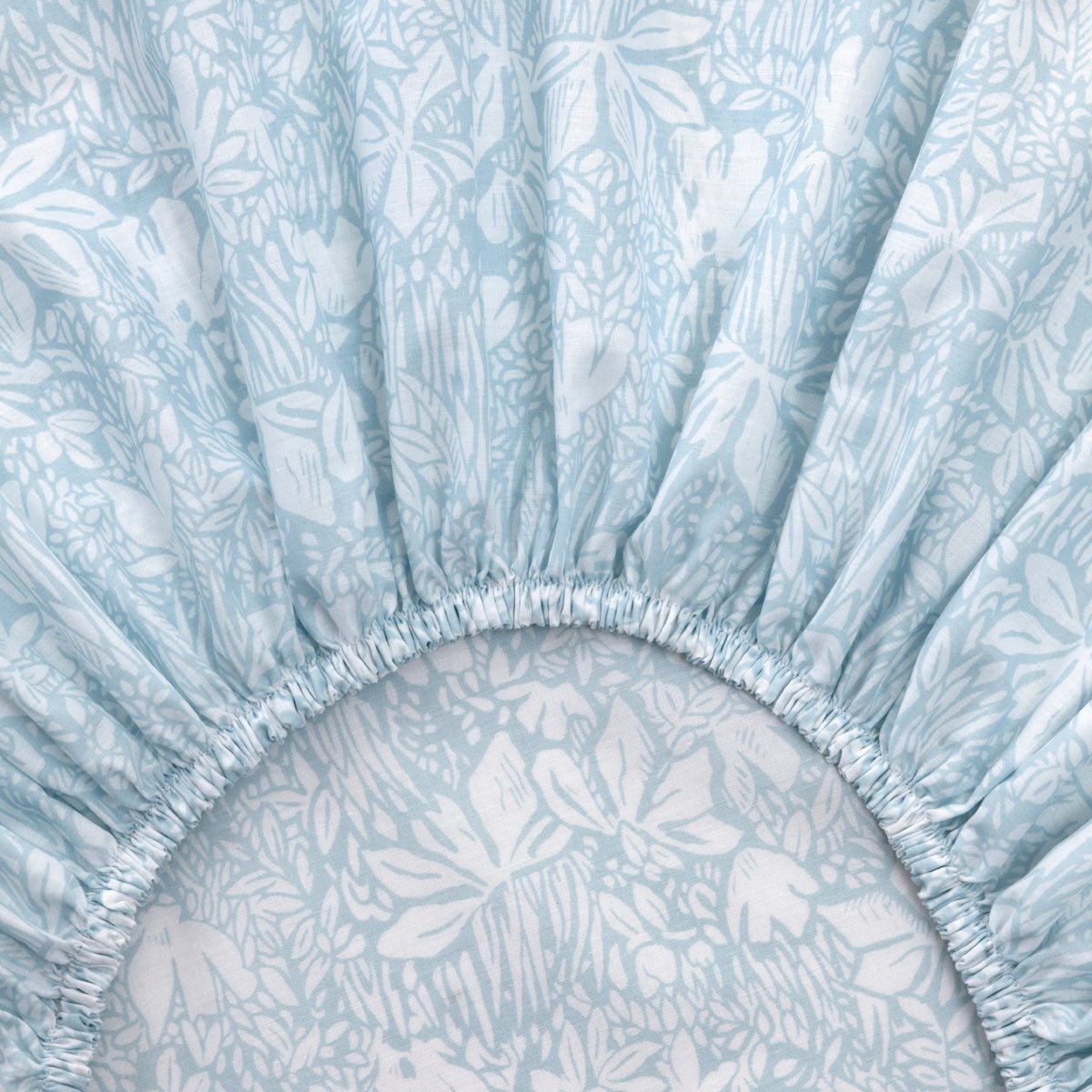 Capri Aqua Organic Bedding by Yves Delorme Fitted Sheet King 79 x 81 Aqua at FIG LINENS AND HOME 7