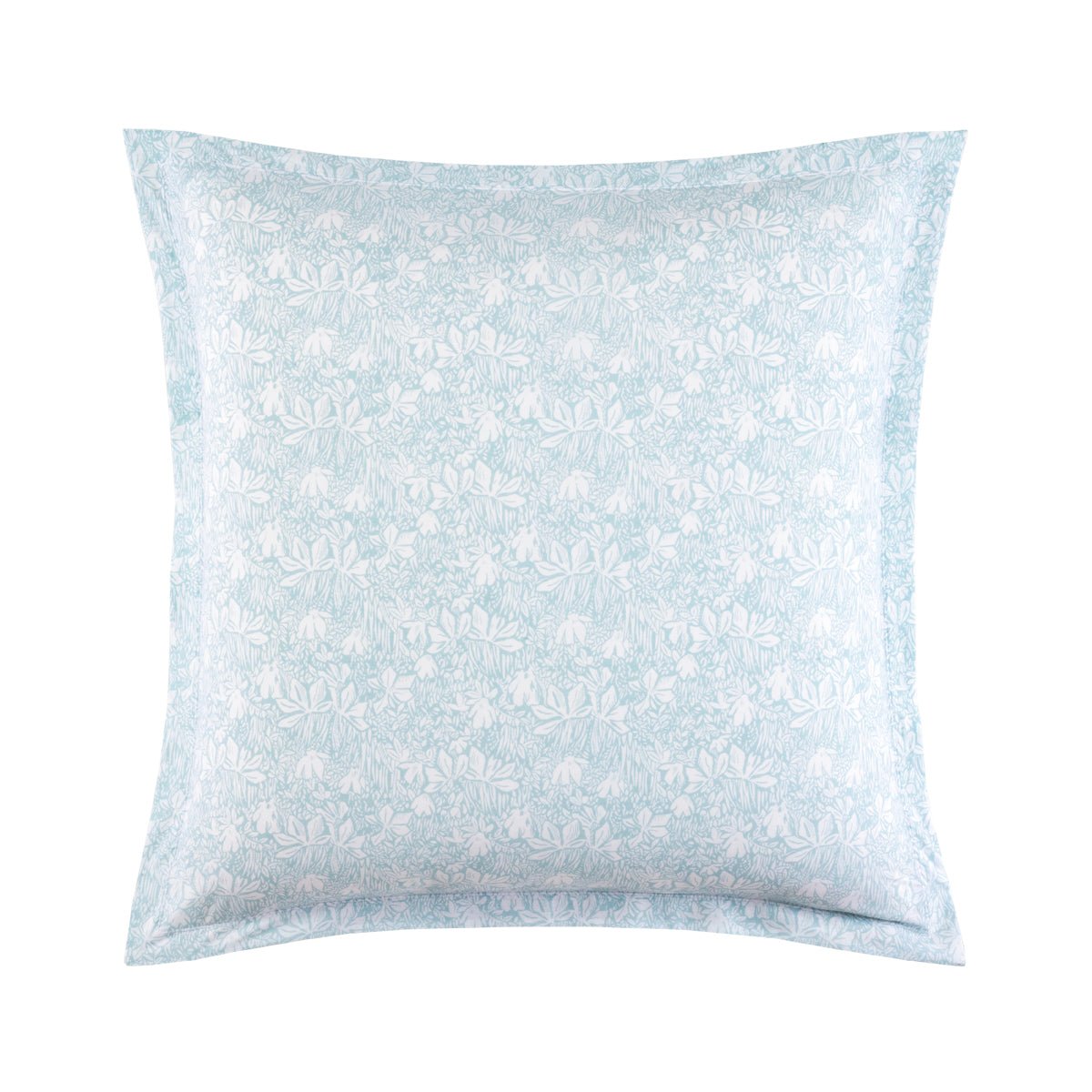 Capri Aqua Organic Bedding by Yves Delorme Sham Euro (Single) 26 x 26 Aqua at FIG LINENS AND HOME 10