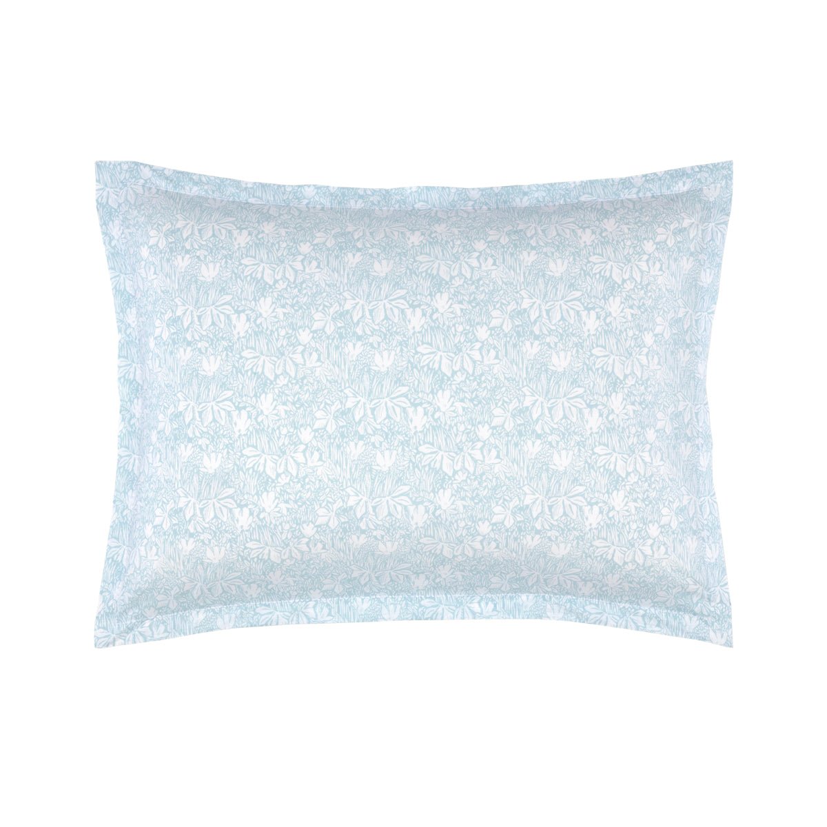 Capri Aqua Organic Bedding by Yves Delorme Sham King (Single) 21 x 37 Aqua at FIG LINENS AND HOME 11