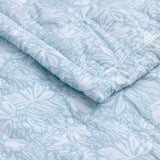 Capri Aqua Quilted Coverlet by Yves Delorme at Fig Linens and Home - Swatch View
