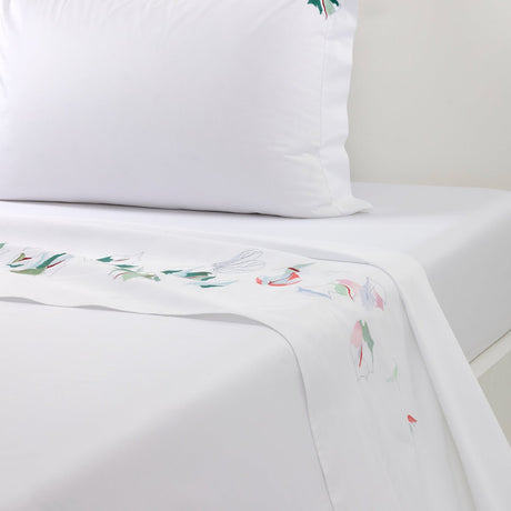 Yves Delorme Couture Clarte Bedding | Flat Sheet at Fig Linens and Home 1