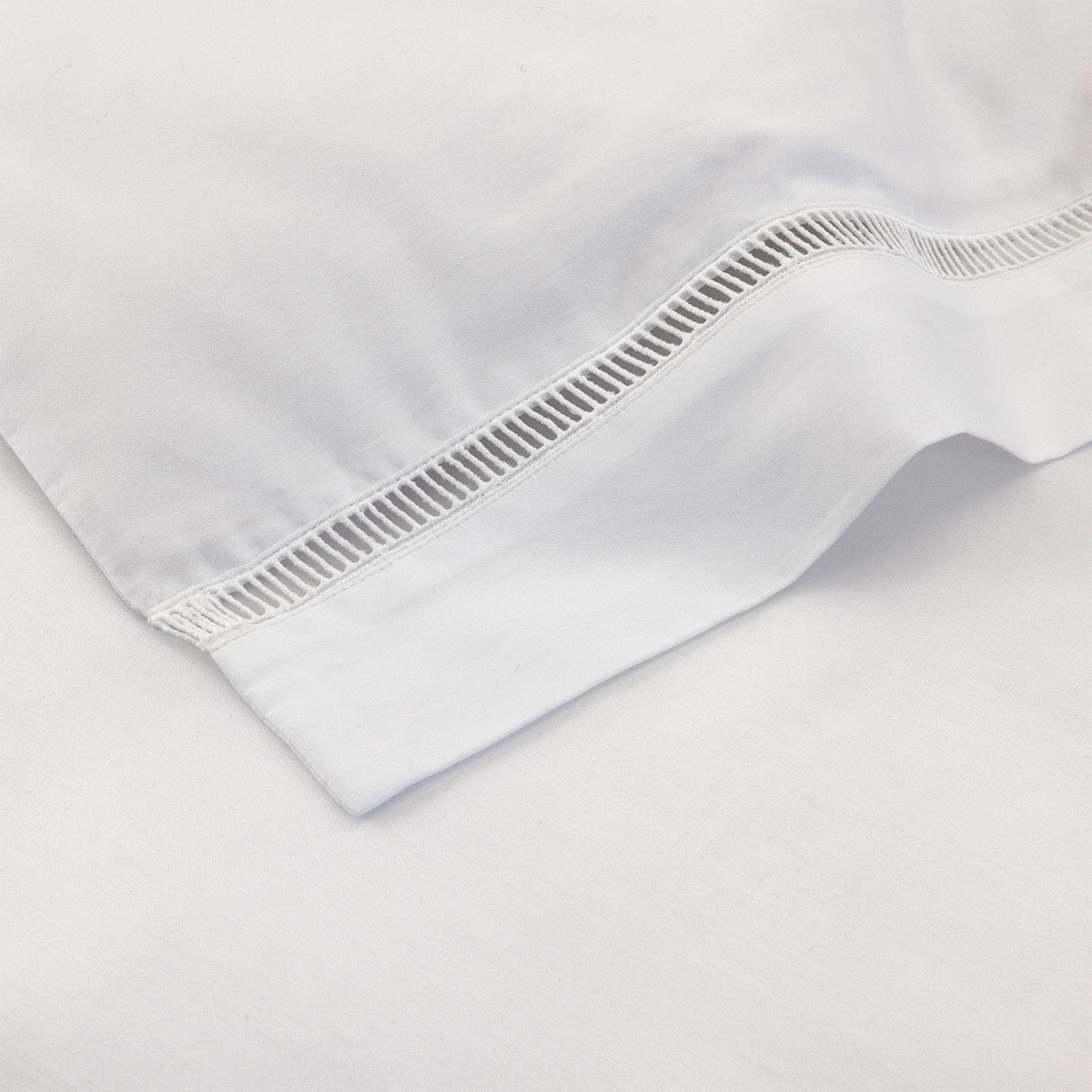 Flat Sheet Detail - Colisee Organic Sateen Bedding by Yves Delorme at Fig Linens and Home