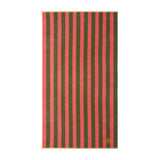 Corail Jacquard Beach Towel by Yves Delorme at Fig Linens and Home in Color Goyave - View 1