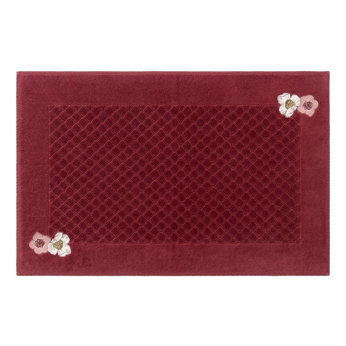 Corolles Bath Mat by Yves Delorme Bath Mat 22 x 35 Corolles at FIG LINENS AND HOME 1