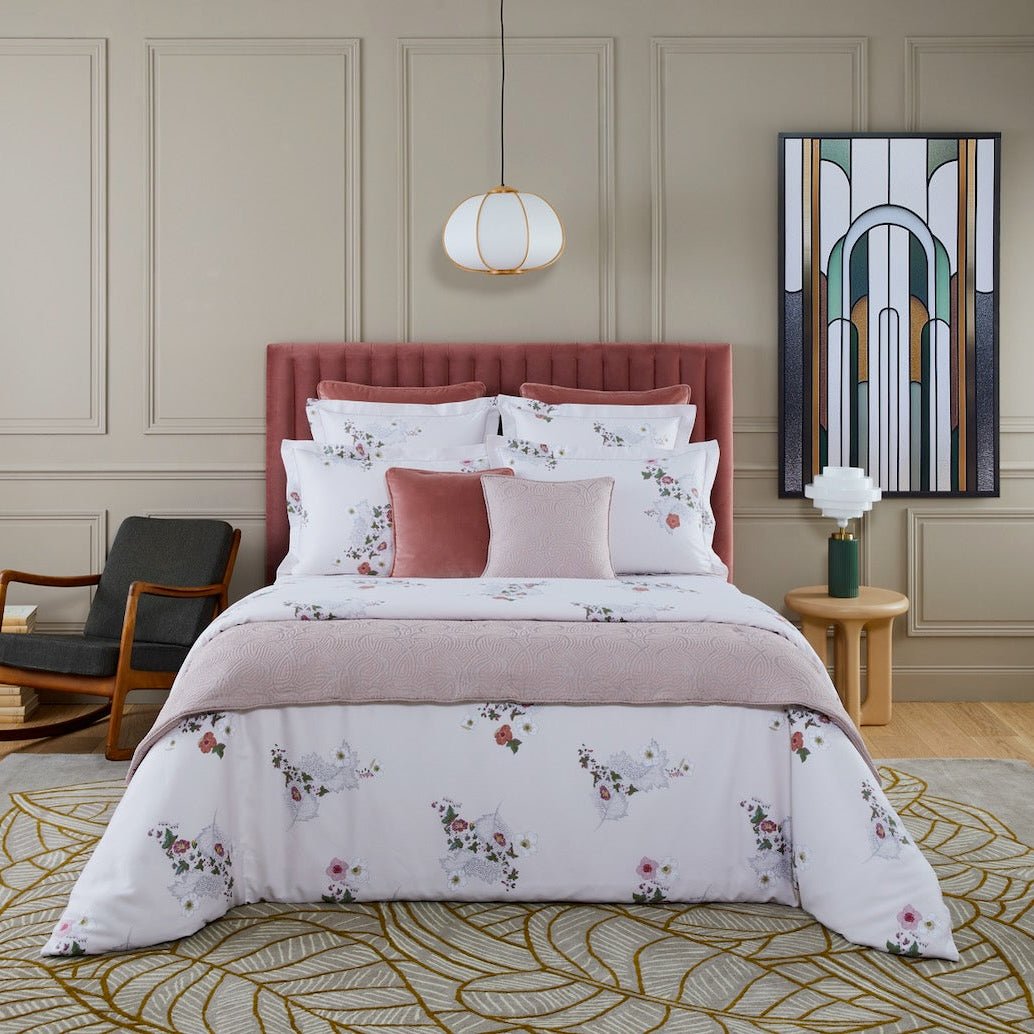 Footquilt on Bedding - Corolles Counterpane by Yves Delorme at Fig Linens and Home