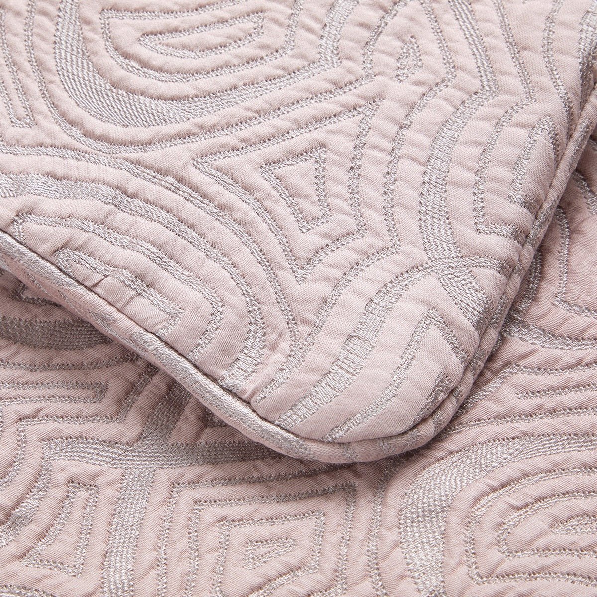 Detail of Corolles Counterpane by Yves Delorme at Fig Linens and Home