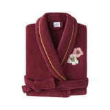 Corolles Shawl Collar Bathrobe by Yves Delorme Folded with Belt