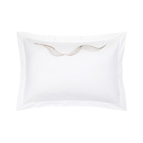 Zephyr Brun Sham Standard (Single) 21 x 30 Yves Delorme Couture at Fig Linens and Home