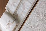 Zephyr Blanc/Sable Bath Mat 21 x 34 Yves Delorme Couture at Fig Linens and Home 2