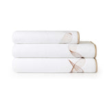Zephyr Blanc/Sable Bath Towel 31 x 51 Yves Delorme Couture at Fig Linens and Home