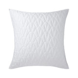 Vitrail Quilted Decorative Pillow in Blanc by Yves Delorme Couture - view 2