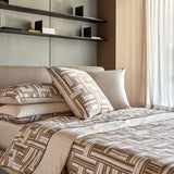 Dedale Cotton Bedding by Hugo Boss Home at Fig Linens and Home - Lifestyle View 2