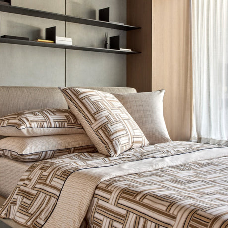 Dedale Cotton Bedding by Hugo Boss Home at Fig Linens and Home - Lifestyle View 2