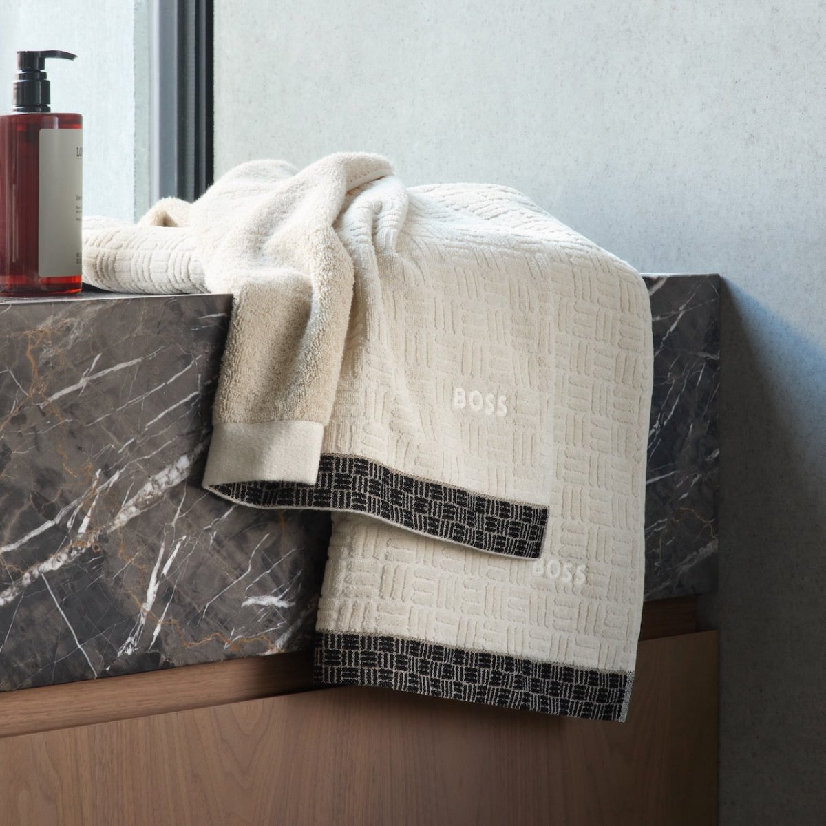 Dedale Towels by Hugo Boss Home at Fig Linens and Home - Lifestyle 1