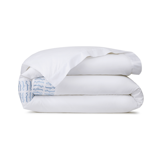 Dorian Pastel Duvet Cover by Yves Delorme Couture King Duvet Cover Blanc/Pastel at FIG LINENS AND HOME 1