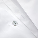 Dorian Sable Duvet Cover by Yves Delorme Couture King Duvet Cover Blanc/Sable at FIG LINENS AND HOME 3