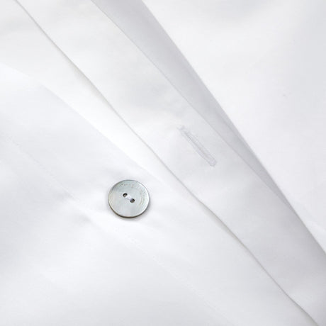 Dorian Sable Duvet Cover by Yves Delorme Couture King Duvet Cover Blanc/Sable at FIG LINENS AND HOME 3