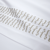 Dorian Sable Flat Sheet by Yves Delorme Couture King Flat Sheet Blanc/Sable at FIG LINENS AND HOME 2