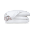 Dorian Santal Duvet Cover by Yves Delorme Couture King Duvet Cover Blanc/Santal at FIG LINENS AND HOME 1