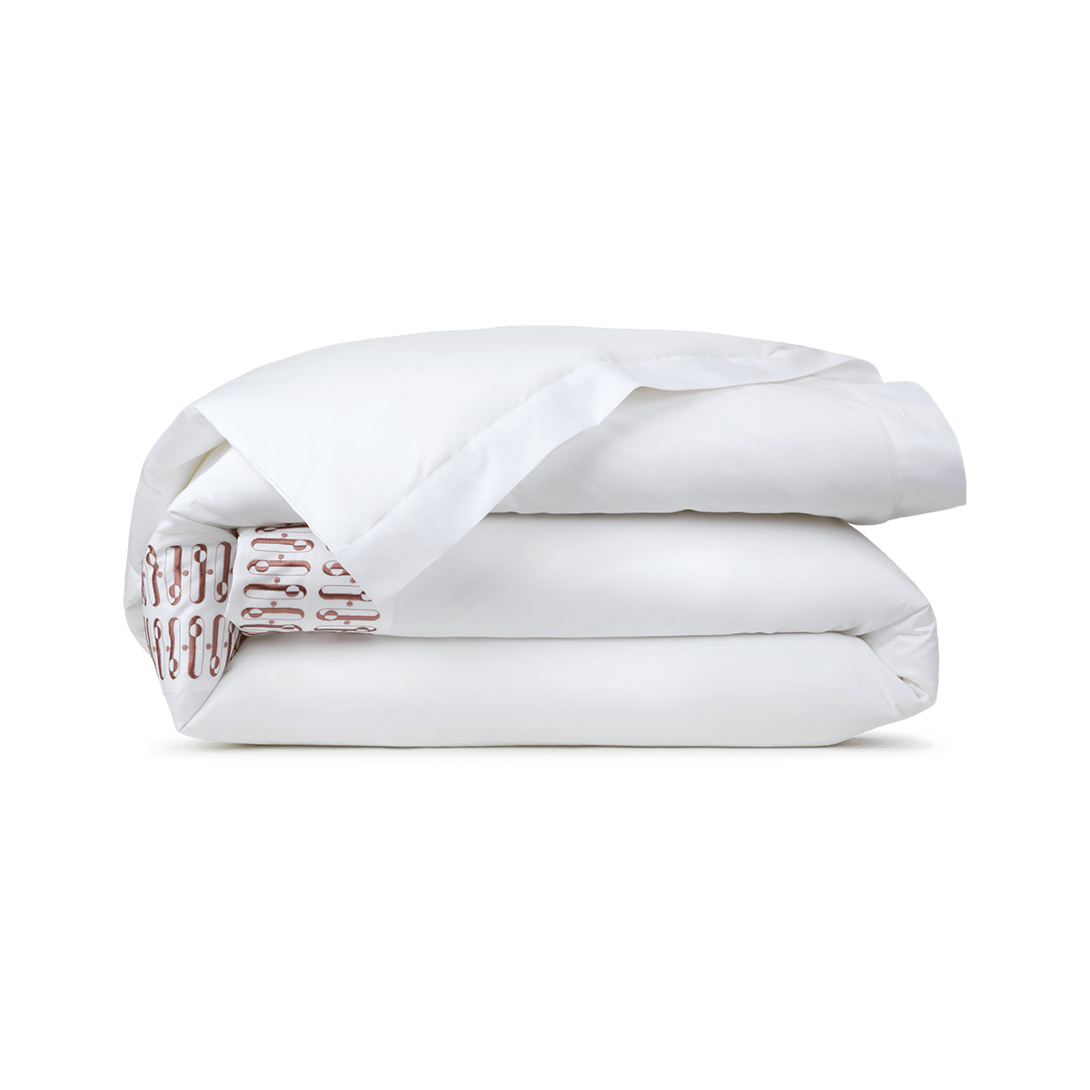 Dorian Santal Duvet Cover by Yves Delorme Couture King Duvet Cover Blanc/Santal at FIG LINENS AND HOME 1