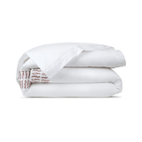 Dorian Santal Duvet Cover by Yves Delorme Couture King Duvet Cover Blanc/Santal at FIG LINENS AND HOME 1