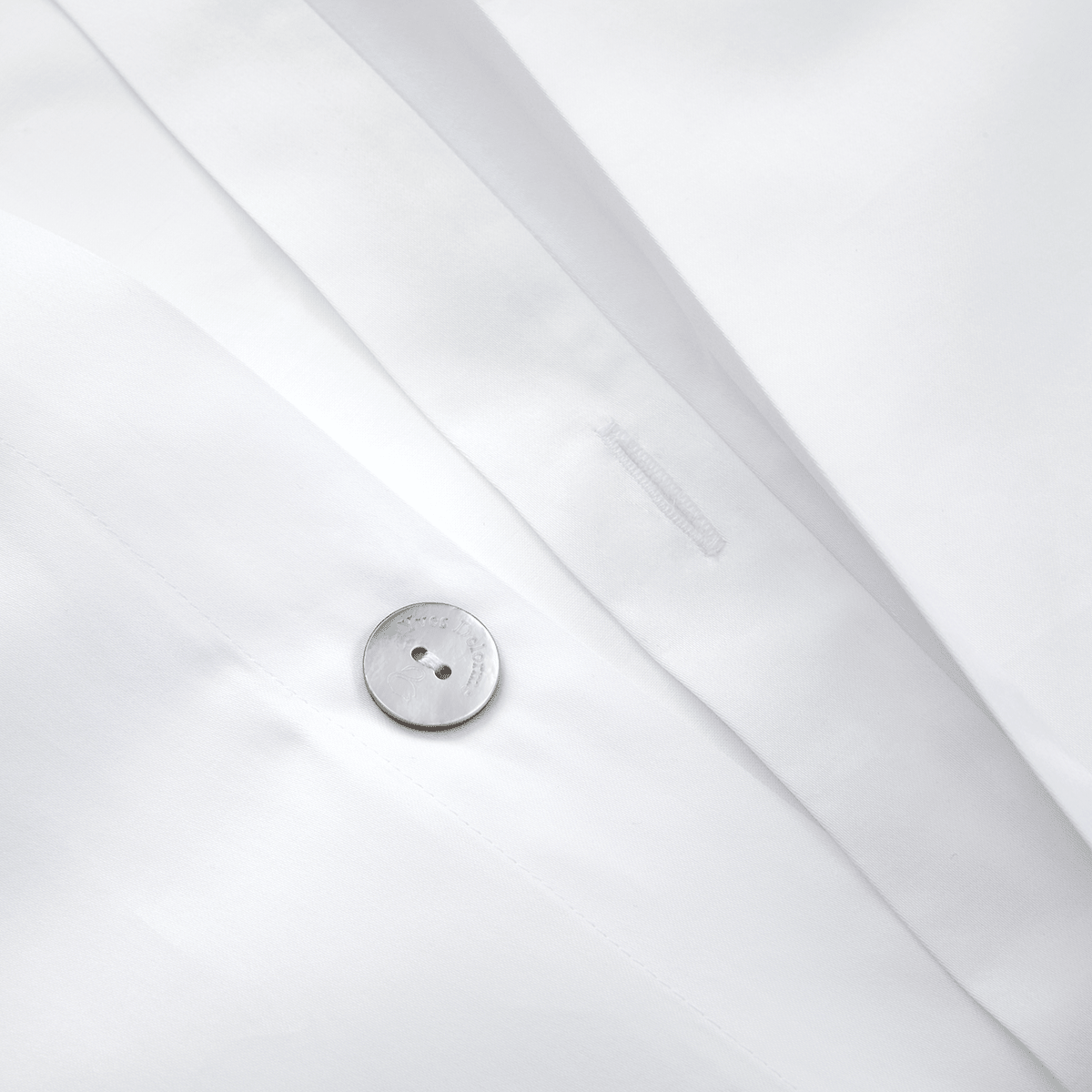 Dorian Santal Duvet Cover by Yves Delorme Couture King Duvet Cover Blanc/Santal at FIG LINENS AND HOME 2