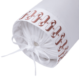 Dorian Santal Neckroll by Yves Delorme Couture Neckroll 5" x 14" Blanc/Santal at FIG LINENS AND HOME 2
