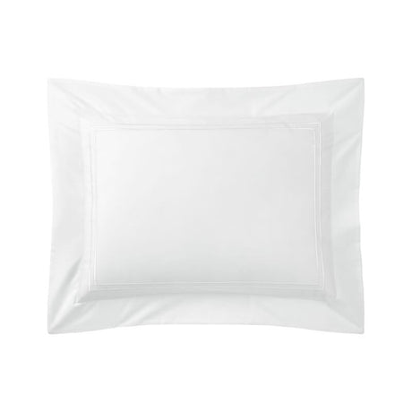Duo Blanc Bedding by Yves Delorme Pillow Sham Boudoir (Single) 12 x 17 Blanc at FIG LINENS AND HOME 49