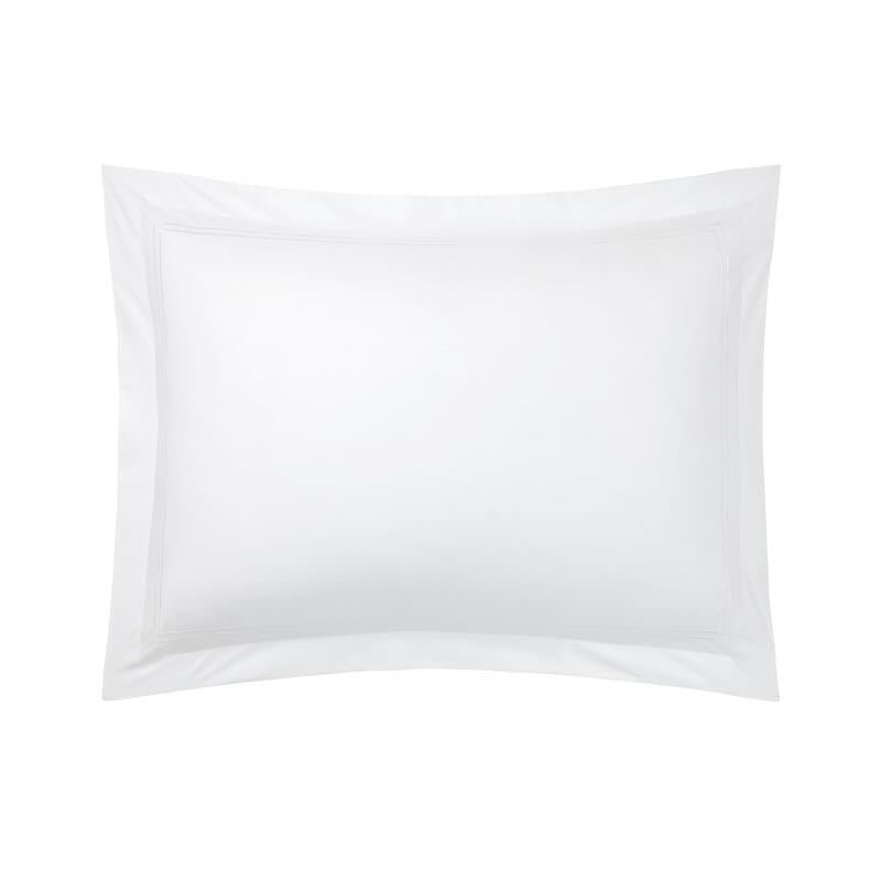 Duo Blanc Bedding by Yves Delorme Pillow Sham King (Single) 21 x 37 Blanc at FIG LINENS AND HOME 51