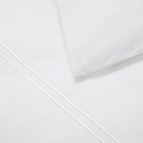 Duo Blanc Bedding by Yves Delorme Pillowcase King (Single) 21 x 43 Blanc at FIG LINENS AND HOME 56