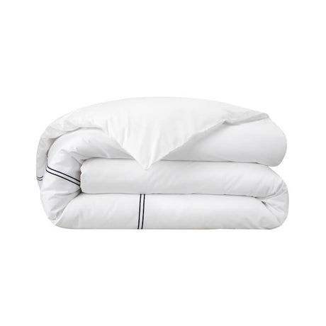 Duo Marine Bedding by Yves Delorme Duvet Cover King 111 x 92 Marine at FIG LINENS AND HOME 27