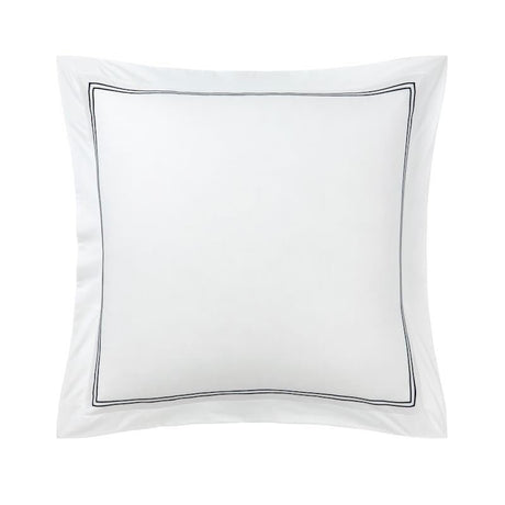 Duo Marine Bedding by Yves Delorme Pillow Sham Euro (Single) 26 x 26 Marine at FIG LINENS AND HOME 32