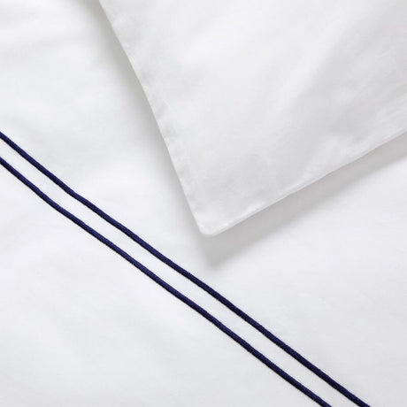 Duo Marine Bedding by Yves Delorme Pillowcase Standard (Single) 21 x 32 Marine at FIG LINENS AND HOME 50