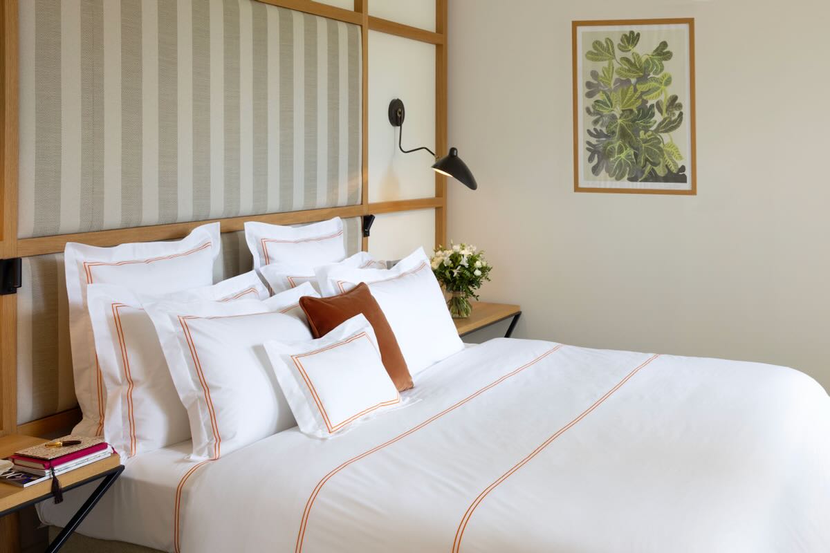 Duo Orange Bedding by Yves Delorme Duvet Cover Full/Queen 92 x 92 Orange at FIG LINENS AND HOME 22